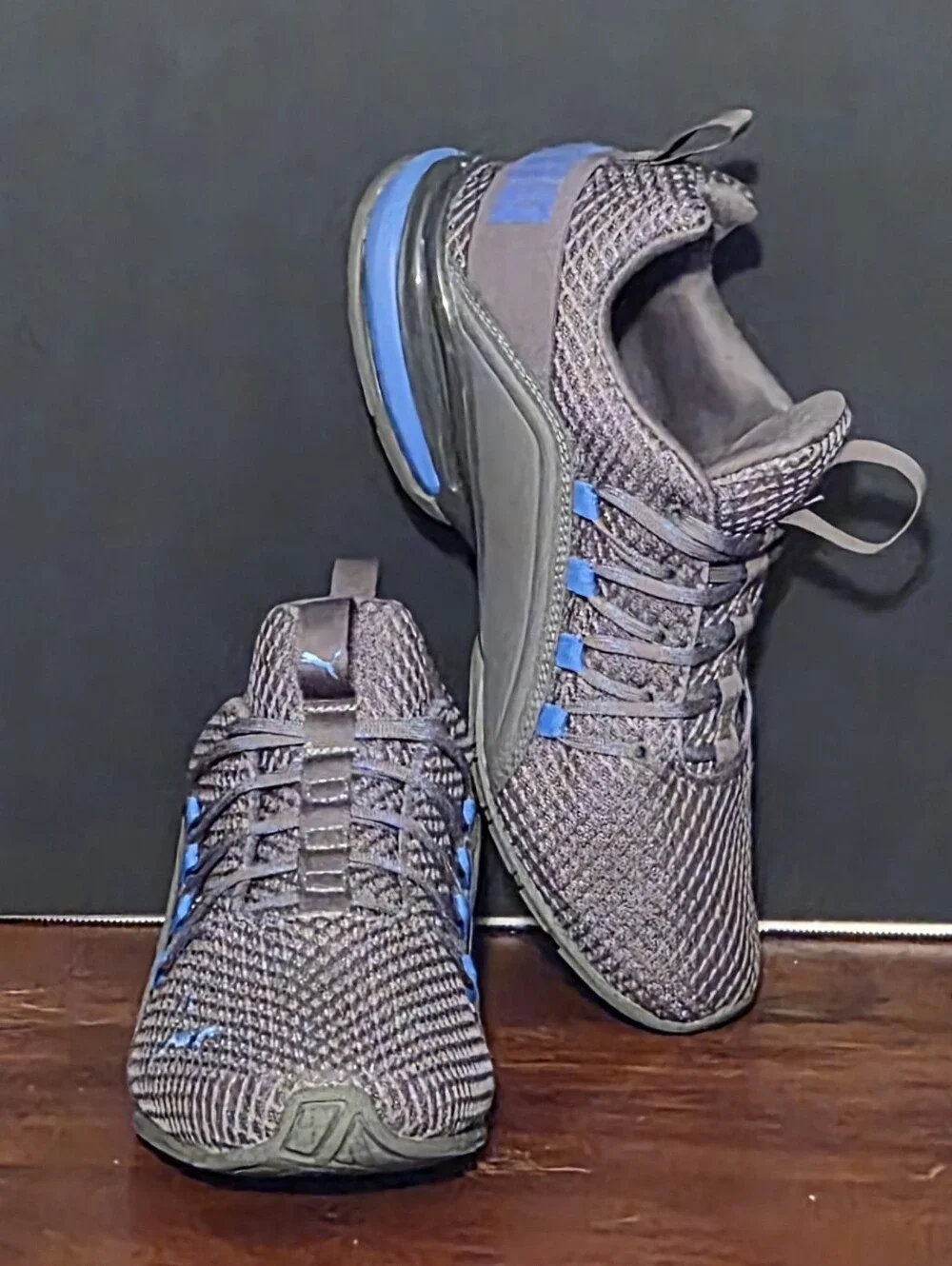 Puma Axelion Spark Running Shoes, Mns 9, Castlerock/Palace Blue, Like New Cond.!